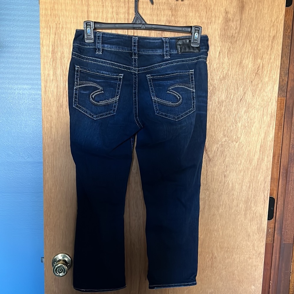 Silver Suki capri Sz 30 L 22 1/2 - Picture 4 of 12